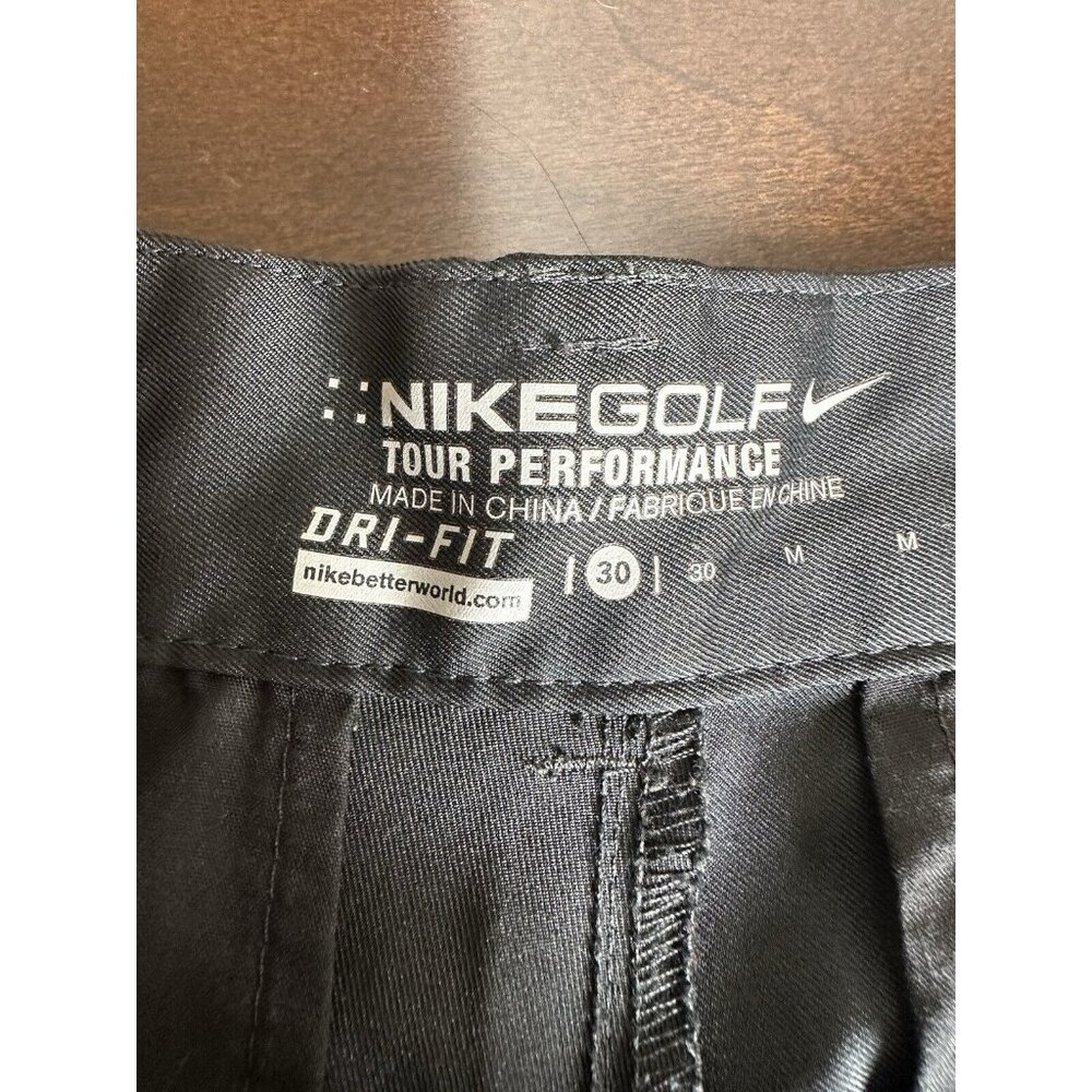 Nike‎ Gold Mens Tour Performance Dri-Fit Black Shorts, Size 30, 11" Inseam - Picture 3 of 3